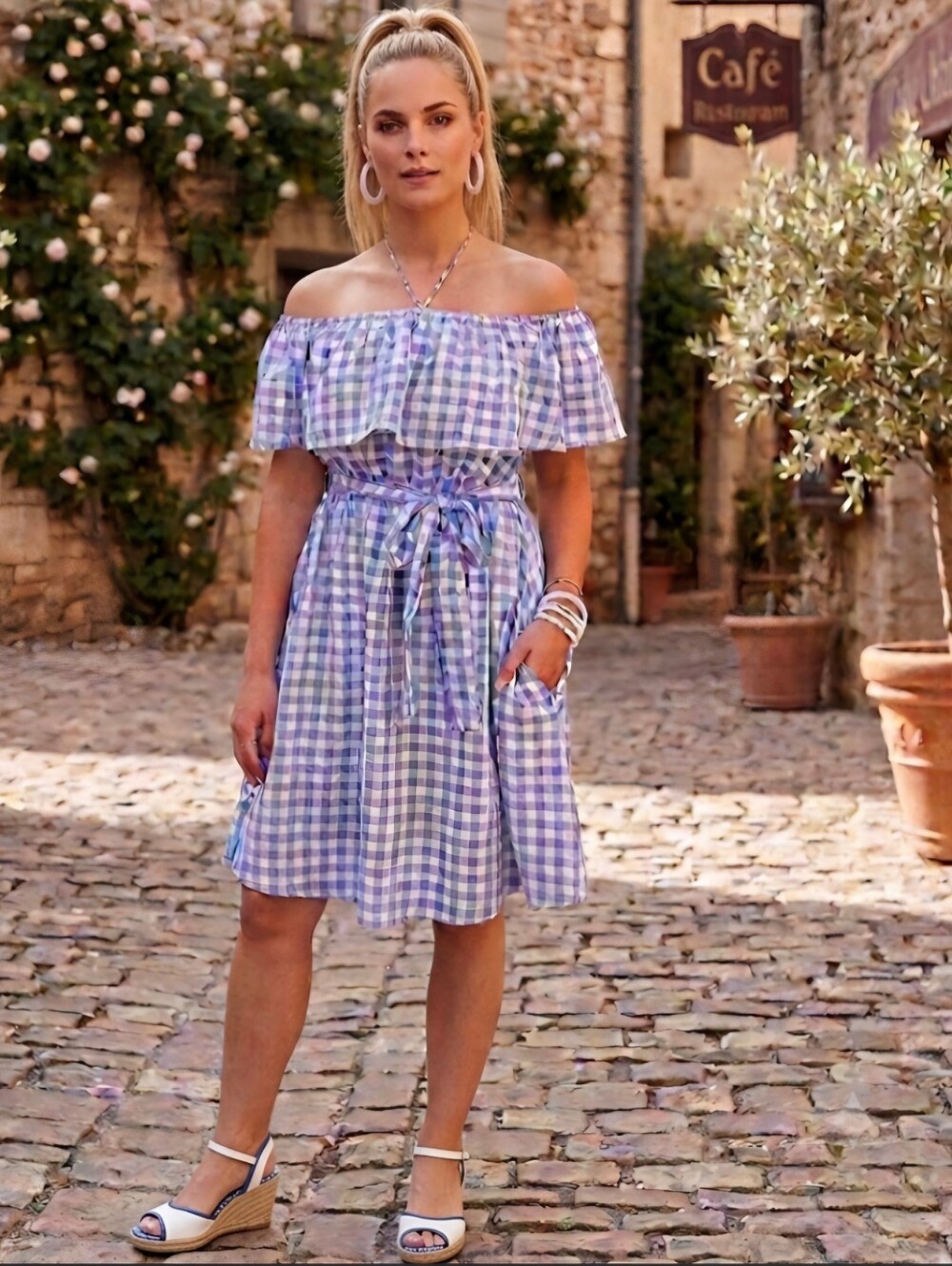 Anthropologie 11-1 Tylho for "Kinsey" Gingham Dress XS - Picture 2 of 11